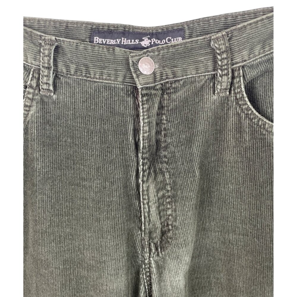 Beverly Hills Polo Club Dark Green Corduroy Pants Mens Size 34x32 - Picture 4 of 9